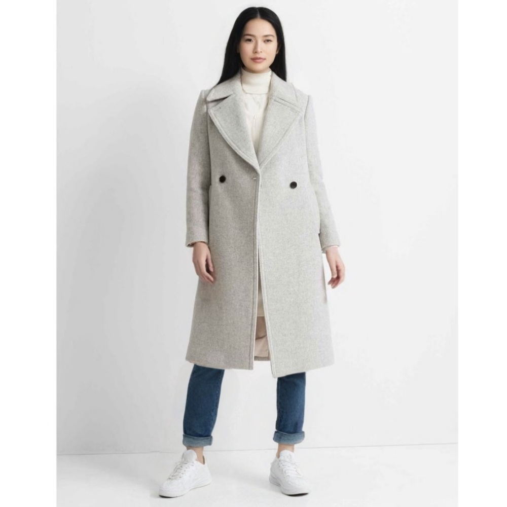 Club Monaco Daylina Thick Wool Double Breasted Grey Coat Size US M